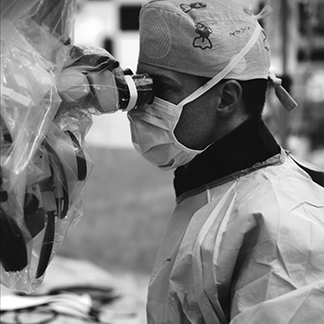 microscope square b&w